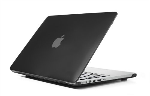 mCover hochwertigem Polycarbonat Hülle Schutzhülle Notebooktasche Hard - Shell - Case Tasche / Hartschale für Apple Macbbok Pro Retina 13 Zoll (Modell A1502 & A1425 ohne DVD) - Schwarz