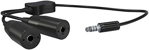 Aircraft Pilot Helicopter Adapter (Converts GA Headset to Helicopter Plug)(Compatible with U-174/U plug or the U-93A/U plug) …