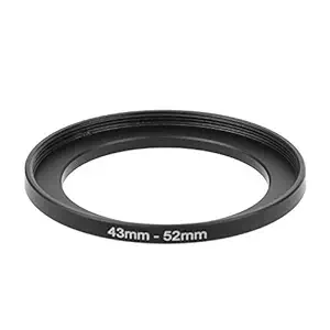 Wowobjects 43mm to 52mm Step Up Rings Lens Metal Adapter Filter for Camera Pack of 1Pc