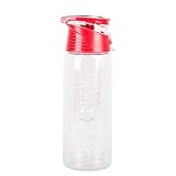 fruta en botella Water Bottle Infruition Botella Deporte Fruta infusión de Agua - 700 ML - Rojo Fuego