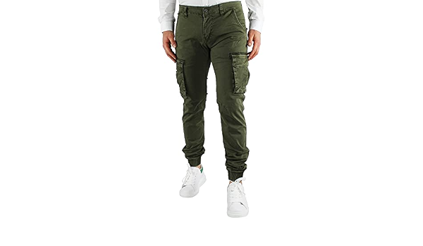 Ciabalù Pantaloni Uomo con Tasconi Pantalone Tasche Laterali Slim Fit Cargo  (Verde, 46) : Amazon.it: Abbigliamento