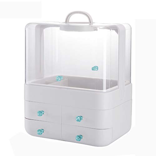 Preisvergleich Produktbild Kosmetik Aufbewahrungsbox Desktop Extra Große Staubdicht Haushalt Einfache Schminktisch Hautpflegeprodukte Lippenstift Rack 2 Farben (Farbe : A)