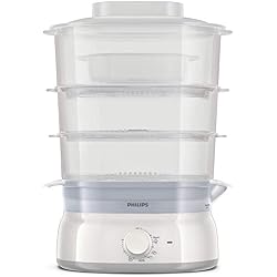 Philips HD9125/90 Cuiseur vapeur avec infuseur d'arômes, 3 paniers, capacité 9 L, sans BPA