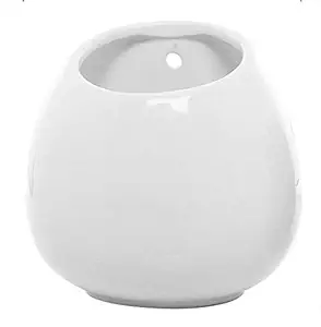 Ceraglo Ceramic Planter, White, 10.5 cm x 9 cm x 10.5 cm, 1 Piece