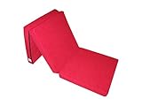 Matelas lit futon pliable pliant 195 x 65 x 10 cm ( 3100-Rouge )