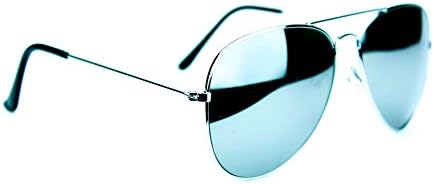 SUNGLASSES DROP MIRROR AND NOT MIRROR MODEL " AVIATOR CLASSIC " BRAND ISURF EYEWEAR (SILVER MIRROR)