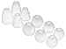 Price comparison product image Aminori - Flange Replacement Silicone Earphone Tips Earbuds X 10 Headphone Gels Fit Monster Beats Dr. Dre Tour, urBeats 2.0, HeartBeats 2.0 (Lady Gaga), DiddyBeats and Monster Turbine Pro sony jvc v moda dr dre beats tour in ear powerbeats (White)