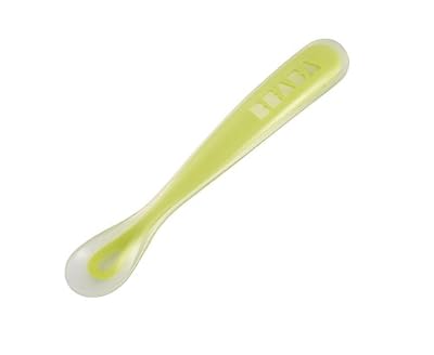 Béaba Premier Repas Soft Cuillère en Silicone Néon
