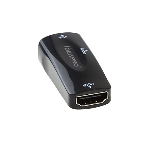 IDEAPRO HD 1080p HDMI-Buchse auf VGA-weibliche Konverter Adapter Dongle mit 3,5 mm Audio für Laptop PC Projektor HDTV PS3 Xbox STB Blu-Ray DVD