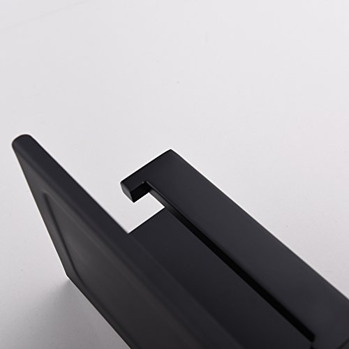 ubeegol 2in1 Toilettenpapierhalter mit Bücherregal WC-Wandmontage Ersatzrollenhalter mit 3 Jahre Garantie – Schwarz - 4