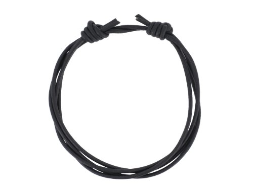 AURORIS Lederarmband mit verstellbarem Knotenverschluss Farbe: matt-schwarz - 3
