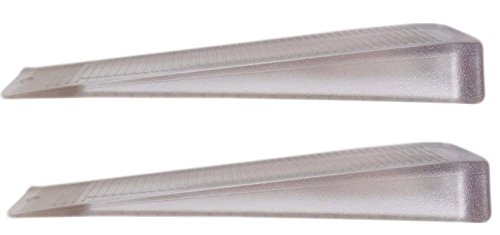 Türkeil aus Kunststoff, Türstopper, Türen sicher offen halten, transparent, 16 cm Länge, 2er Set