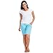 Produktbild Damen Freizeit Leinen Cool Shorts Hose Sommerferien Strand - Türkis, 44
