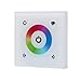 Produktbild Touch Wandeinbau LED RGB Controller Steuerung Panel Einbaucontroller mit Rainbow Color Ring DC12V-24V 12A/3 Channels *Weiß*