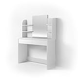 Langes Schubfach (mit 4 kleinen Einzelfächern) und großer Spiegel: 65 x 55 cm