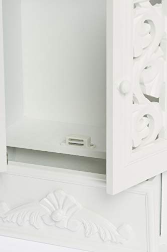 Kommode Schrank Wandschrank weiß antik Holz Neu Wandregal Küchenregal - 5