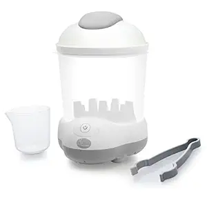 R for Rabbit Peter Fighter Plus - Electric Baby Bottle 2 in 1 Steam Sterilizer for Infants (Multi- 6 Bottles Container~ Auto Shut Down~0% BPA Free)