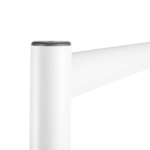 Shopfitting Warehouse Stabiler, Großer Kleiderständer, Garderobenständer – Robuste 153cm lange Profi-Kleiderstange komplett aus Stahl in Weiß - 4