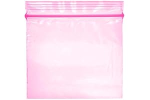 LIVERPOOL ENTERPRISES LTD Grip Seal Bags Zip Lock Bags Resealable Plastic Bags Baggies (2x2 Inch (300 Pcs), Pink)