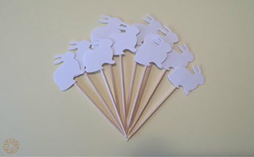 Kit 10 bunny cupcake toppers to decorate the table