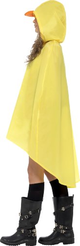 Smiffys Adult Unisex Duck Party Poncho, Drawstring Bag, Party Ponchos, Serious Fun, One Size, 27613