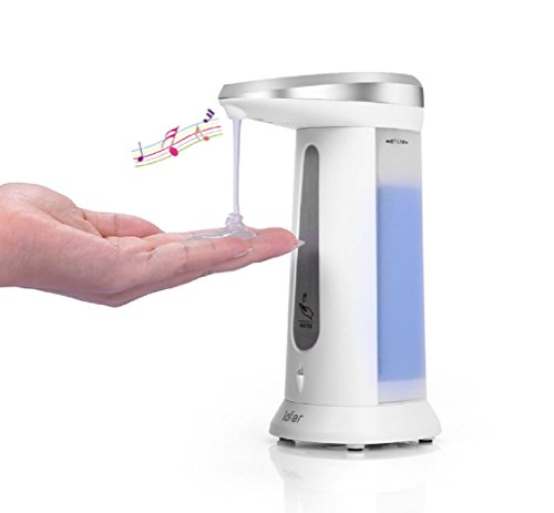 Iafer Automatik Seifenspender Flüssigseifenspender mit integriertem Infrarot - Sensor 340ml Fassungsvermögen