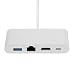 Produktbild Prevently USB C zu HDMI 4K + RJ45 LAN Netzwerk + USB 3.0 + Typ C Adapter Konverter AC1403