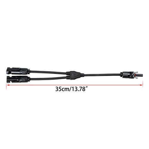 BTSKY 1 Paar Y Niederlassung MC4 Solar Verteiler Stecker Buchse Solarpanel Photovoltaik Multicontact 1 zu 2 - 2