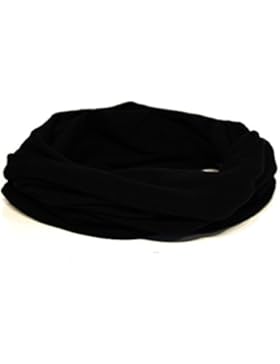 Kleinkinder und Baby - Loop zweifach gewickelt, uni schwarz, Kids Schlauchschal, Schal Tuch für Mädchen und Jungen