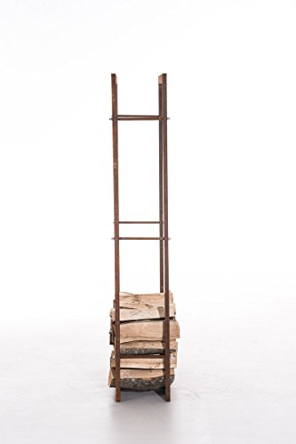 CLP Exklusiver Kaminholzständer KERI V2 aus Metall, B-Ware, bis zu 8 Größen und 2 Farben wählbar rost, 40 x 25 x 100 cm - 3