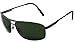 AISLIN® Non-Breakable Rectangular Sunglasses For Men (G-15 Green Lens)(AS-3516DH-2-GUN) RS.915.00