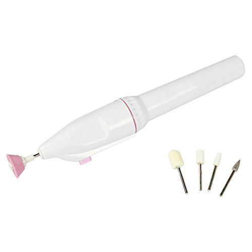 COM-FOUR® elektrisches Maniküre und Pediküre Set mit 5 Aufsätzen - für perfekte Nägel (1 Stück)