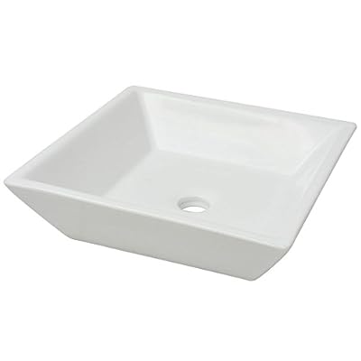 vidaXL Lavabo Carrée Céramique Blanc 41,5x41,5x12 cm Vasque à Poser Salle Bain