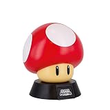 figuras mario kart venta brilla en rojo y blanco Super Mario Lámpara Mushroom, Multicolor
