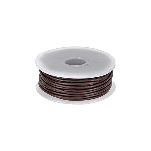 AURORIS – 10m Rolle Lederband rund – Ø 1mm – braun - 3