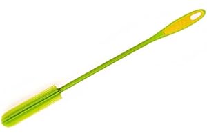 ‎KOCHBLUME Kochblume Flaschenbürste Slim | Premium-Silikon | Hitzbeständig | Spülmaschinenfest | Für besonders schmale Öffnungen ab 16mm | Farbe: limette