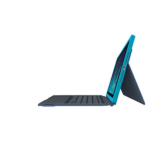 Logitech Blok Schutzhülle (für Apple iPad Air 2, integrierter QWERTZ Tastatur) knickenten/blau - 3