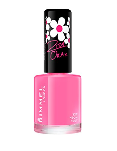 Rimmel London 60 Seconds Super Shine by Rita Ora Nail Polish, 322 Neon Fest, 8 ml