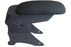 JOHNSON & JOHNSON Bracciolo Centrale Universale Auto Ecopelle Poggiabraccio Portaoggetti Regolabile Scorrevole Vano Apribile Integrato Similpelle Nero