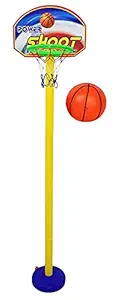 Amisha Gift Gallery Basketball for Kids, Boys and Girls with Height Adjustable Kit Indoor and Outdoor Game Set Basketball Net (Multicolor)