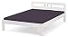 Produktbild Bett 140x200 cm Einzelbett Holzbett Massivholzbett weiß lackiert Kiefer massiv