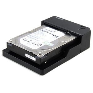 Seatay Plastik Werkzeug Frei Superspeed USB 3.0&3.1 Docking station für 2,5 & 3,5 Zoll SATA-I, SATA-II, SATA-III, SATA SSD und HDD Festplatten mit 12V 2A DC Netzteil – Schwarz - 5