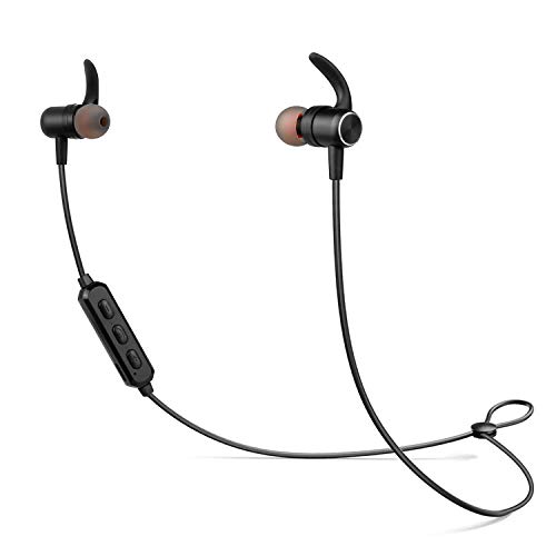 Yyc cuffie senza fili, magnetico design Sweatproof sport auricolari W/mic HD stereo cuffie senza fili per allenamento di ginnastica Headsets Nero