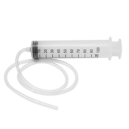 Large Plastic 100ml Syringe Sterile + 80cm Clear Tubing For Lab Hydroponics