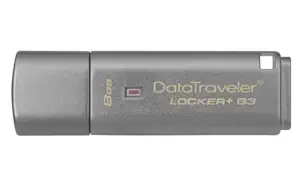 Kingston DataTraveler 8GB Locker Plus G3, USB 3.0 with Personal Data Security and Automatic Cloud Backup (DTLPG3)