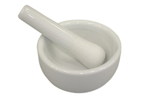 Gewürz Mörser Ø 7,5 cm mit Stößel ~ Porzellan Weiss