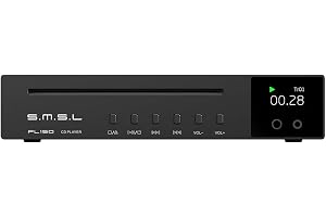 SMSL PL150 CD-spelare High Power CS43198 avkodarchip, standard och mini-CD, med RCA/3,5 mm och 4,4 mm hörlur/optisk/koaxialutgång, för fordon/laptop/TV/PC