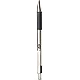 ZEBRA Pen F-301 Black Ballpoint Pens, Ultra Stylish Stainless Steel Black Biro Pens, Retractable Pens with Comfort Grip, Black Ink, Premium Zebra Pens for Everyday Use - 1.0mm, 1pc