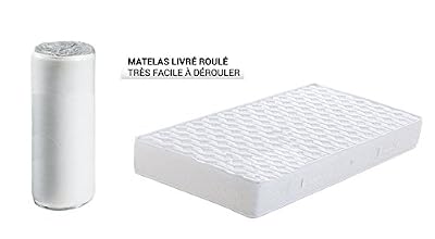 Nuits D'or Matelas Ferme 160x200 - Densité 35 Kg/m3 - Hauteur 21 Cm - Orthopédique - Matelas livré roulé