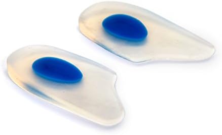 OrthoBraceSilicone Gel Heel Wedge/Raise/Elevator with Soft Spot 100% Medical Grade for Heel Raise, Heel Spur, Plantar Fasciitis and Achilles Condition (Small)